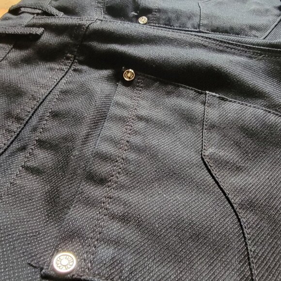 Paulo Solari Modern Fit Mens Black Cotton Pants 40W X 30L - Picture 9 of 11